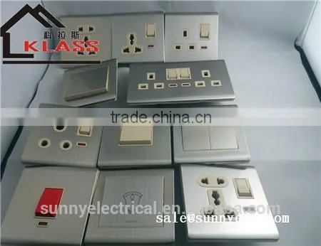 Iraq Electric Light Brushed Stainless Wall Switch and Socket photo-6