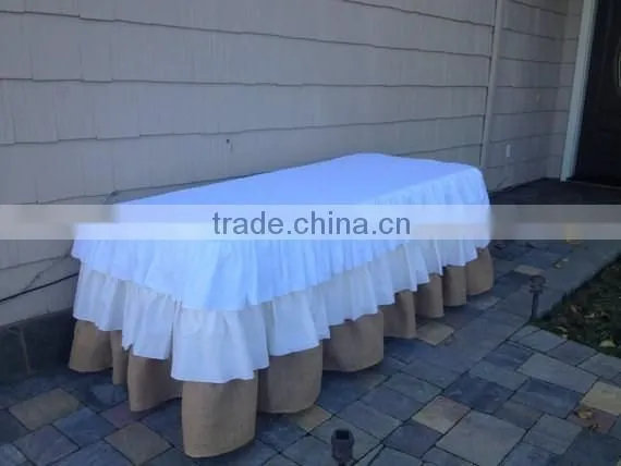 Tulle Banquet Ruffled Table Skirting photo-4