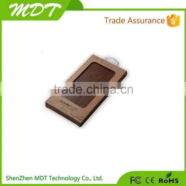 4000mah Slim Wood Power Bank Backup Battery Portable Charger photo-2