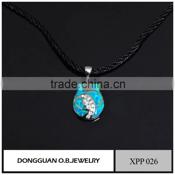 Fashion Wholesale Jewelry Latest Pendant Necklace With Synthetic Opal Stone photo-5