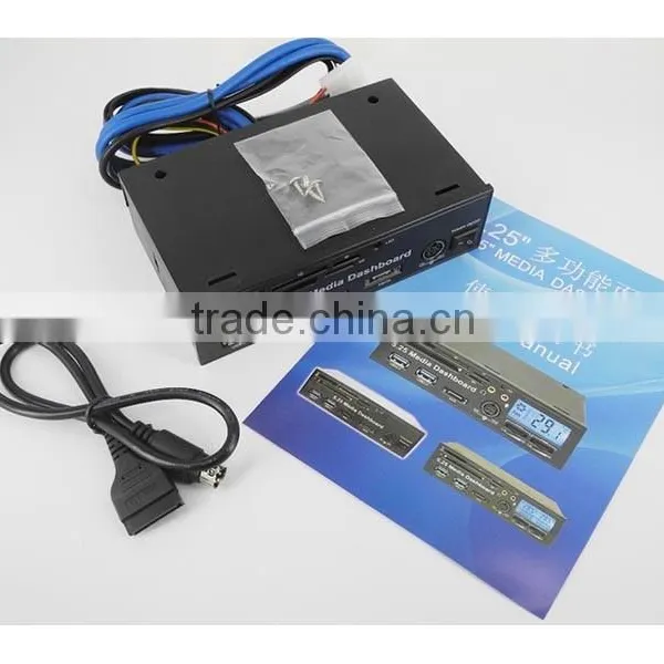 5.25 Inch USB 3.0 PC Front Panel Media Dashboard Card Reader HUB SATA PCIE PCE-E photo-2