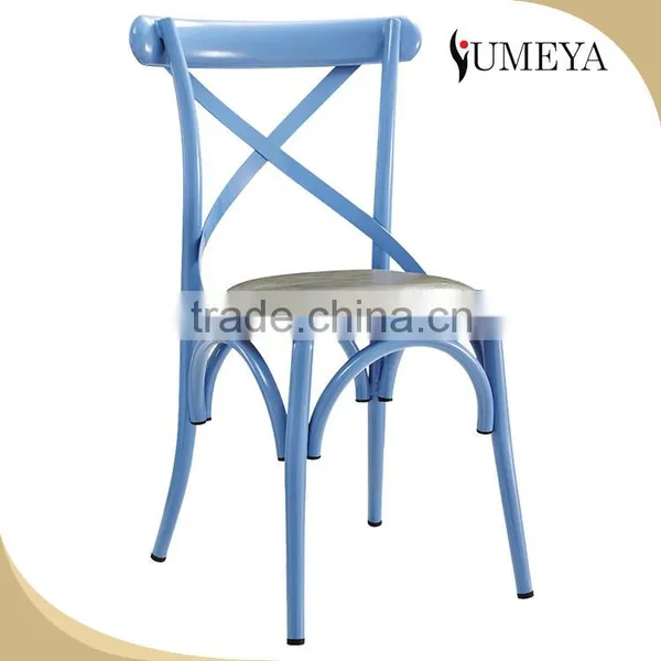 Wholesale Imitation Wooden Dining Chair Stackable Aluminum Bistro Chair photo-2