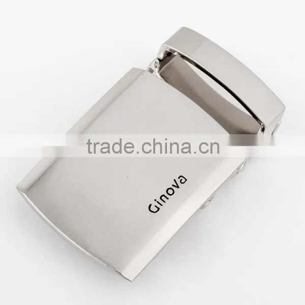 Top Sale Custom Logo Black Automatic Men's Slide Buckle Belt photo-6