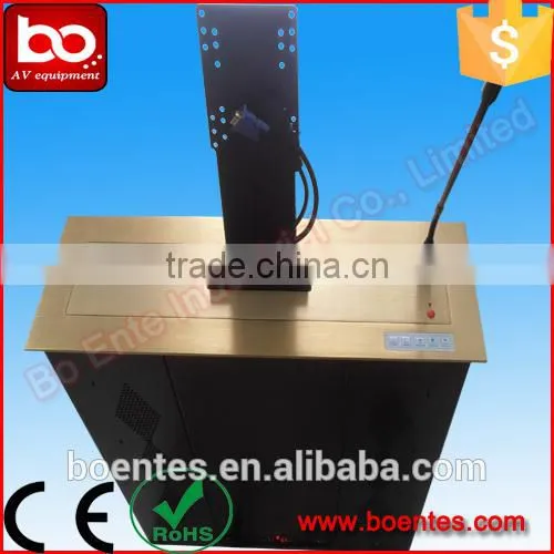 Conference Meeting Furniture for Remote Control 17 Inch LCD Motorized Monitor Lift Mechanism Within Pop Up Mic photo-3