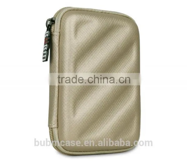 High Quality BUBM Champagne Gold Hard Disk Mini Travel Storage Bag photo-2