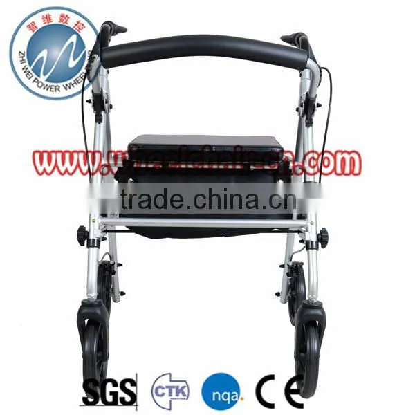 Tool Free Walking Rollator for for Patient Handle Adjustable