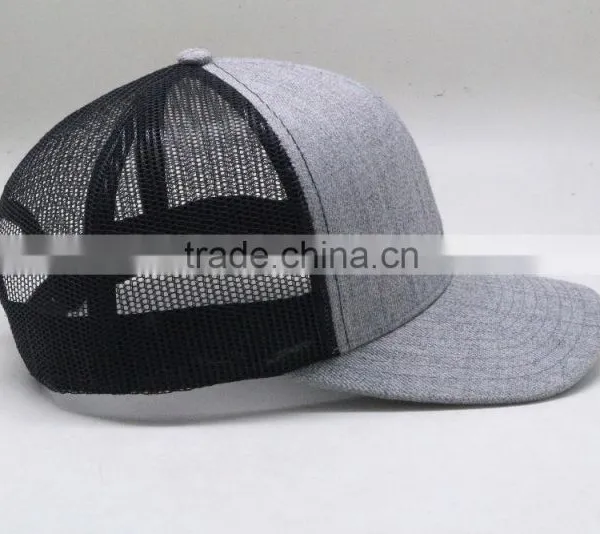 DIY Little Curve Brim Heather Grey Trucker Cap Hats And Caps photo-4