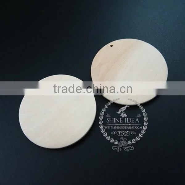 50mm Natural Wood Log Simple Round Log Piece Pendant Charm DIY Painting Charm Supplies 1800157 photo-2