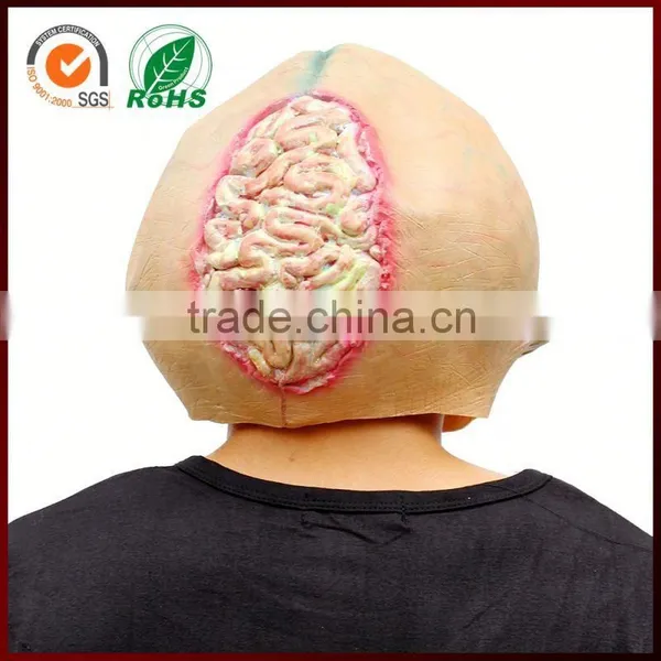 Scary Halloween Costume Alien Latex Head Mask for Party photo-3