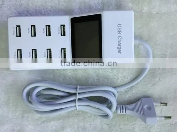 2016 EU Plug 8 Port Fast Charger USB Socket With LED Display Screen For Apple For Samsung For Tablet photo-6