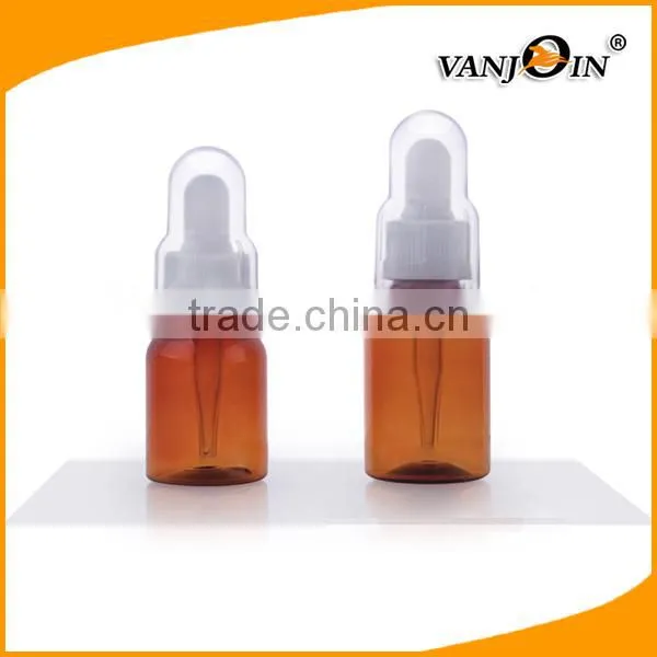 1oz Amber Plastic Bottles for Essential Oils With Eye Dropper