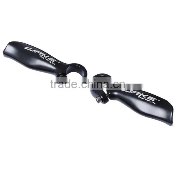 WAKE Paired Utility Black Handlebar Bar End Aluminum Alloy Glossy MTB Bike Rubber Lock-on Cover Bicycle Accessories Parts photo-3