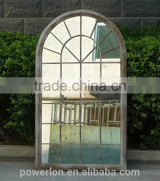 Classic Style Wrought Iron Framed Wall Mounted Decorative Mirror For Home Park Patio photo-3