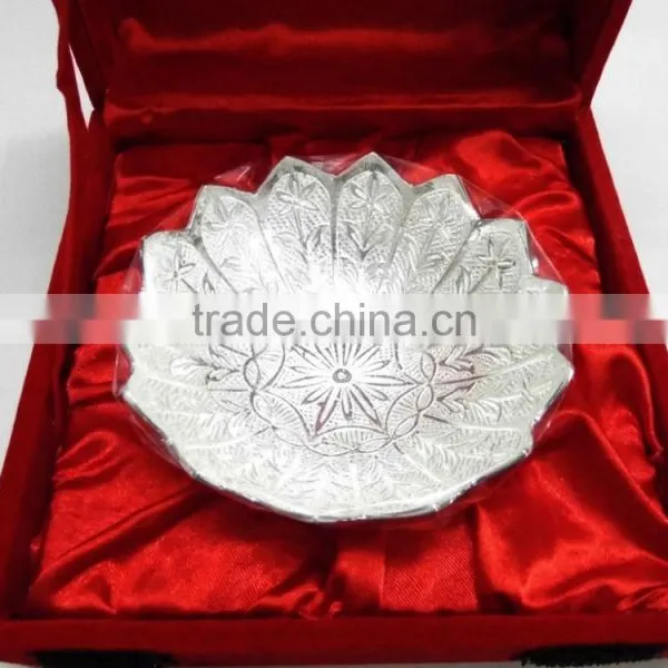 Wedding Gift Item, Return Gift, Home Decoration Brass Silver Plated Bowl photo-4