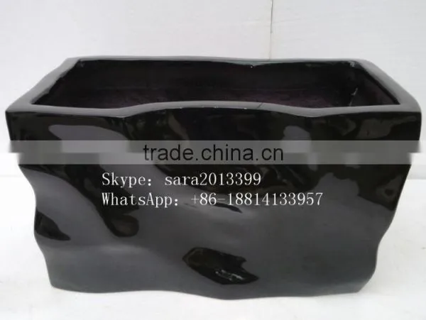 Fiberglass Planter Outdoor Big Rectangular Planter Flower Pot photo-2