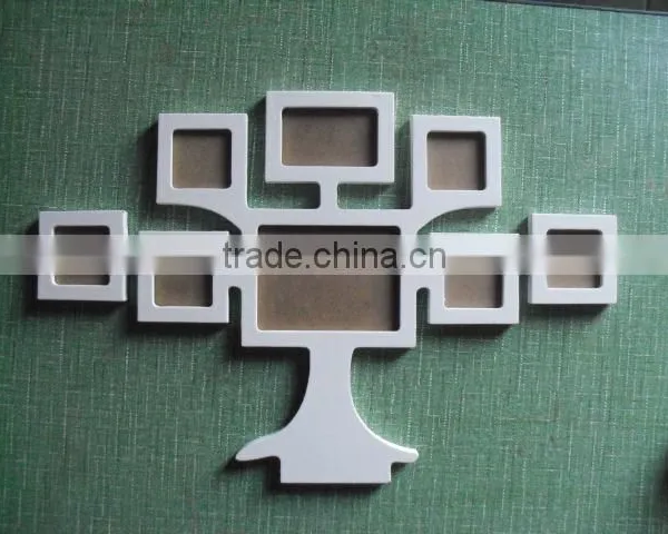 Watch Shape Painted & Carved Wooden Photo ,picture Frame photo-3