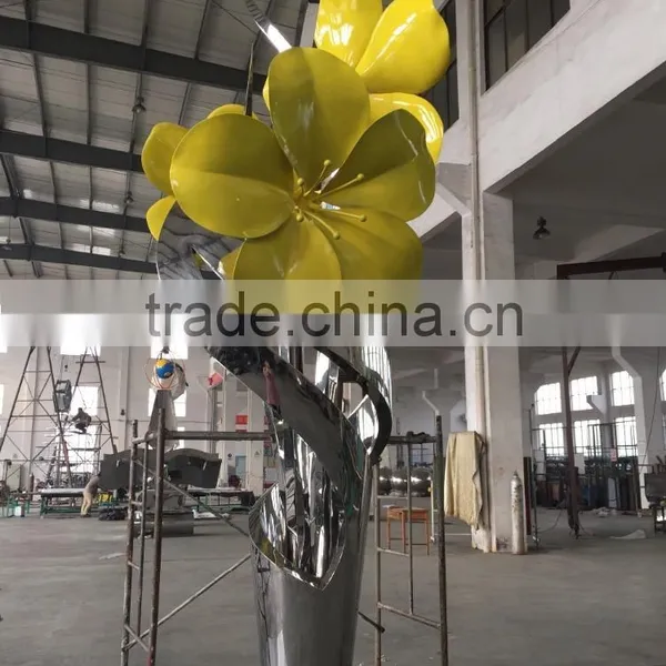 Stainless Steel Sculpture Art Mirror Finishing Wall Leaf Decoration photo-4