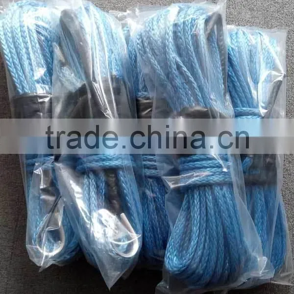 Guangzhou 12v 24v Car Winch Accessories 4x4 Synthetic Rope 30m Long 9500lbs Electric Winch Synthetic Rope photo-3