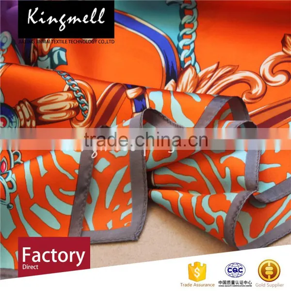 Custom Made Elegant Satin Silk Scarf With 100%silk photo-4