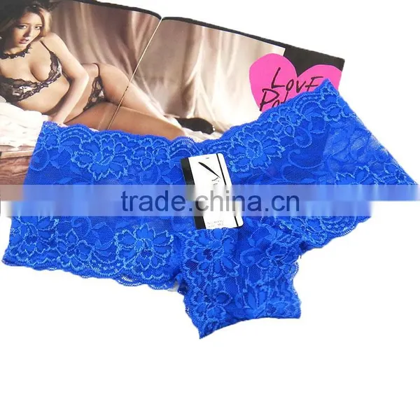 Sexy Hot Selling Underwear Transparent Lace Women Boyshorts Factory Lingerie photo-5