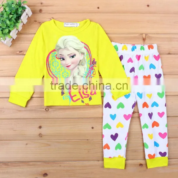 High Quality New Fashion Baby Clothes Wholesale Cotton Pajamas Printing for Girls Custom Kids Sleepwear photo-2