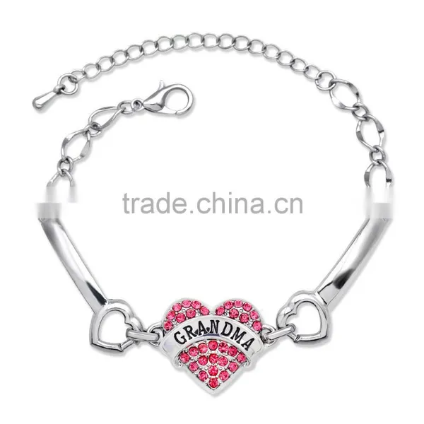 Custom Design Nurse Bracelet Crytstal Heart Charm Bracelet for Angel in White Nurse photo-6