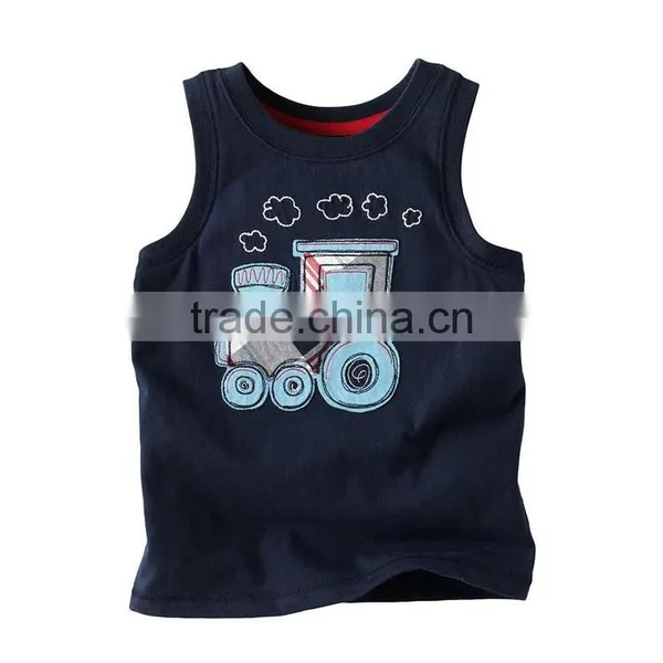 Wholesale Cotton Fashion Latest Custom Tank Top Printing For Children Clothing photo-3