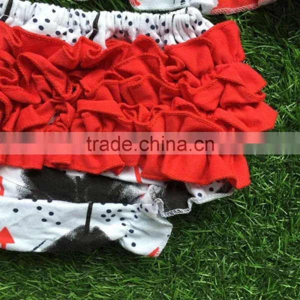 Infant Baby Girls Boutique Clothing Sets Toddler Outfits Baby Feather Red Swing Top Outfits With Match Headband photo-3