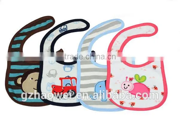 Wholesale 2016 Embroidery Cartoon Baby Bibs 100% Cotton photo-2