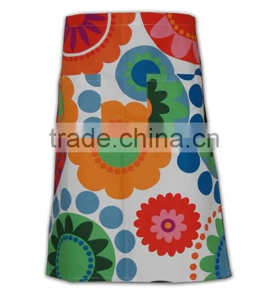 Wholesale Promotional Factory Price Customized Polyester Mixed Waist Half Aprons for Women photo-2
