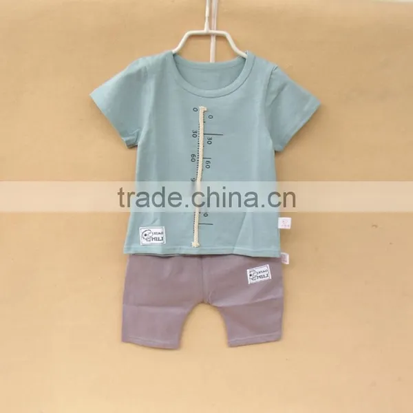 Wholesale Summer Cotton Printing Boys Kids t Shirt With Pants Set photo-3