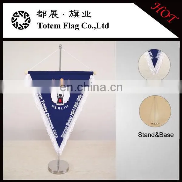 Cheap Custom Pennant Flags With Mini Table Flag Stand photo-2