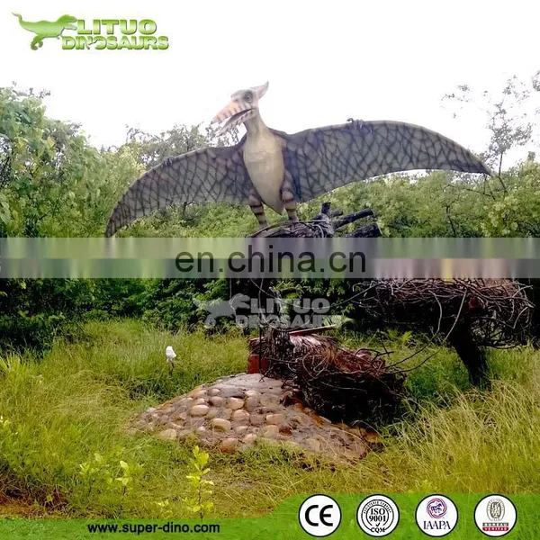 Display Silicon Rubber Animatronic Flying Dinosaur Model photo-2