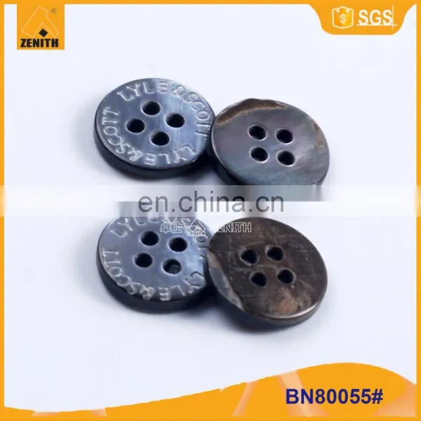 Laser Engraved MOP Shell Button for Shirt BN80055 photo-3