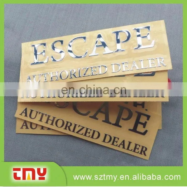 Custom Cheap Embossed Laber Sticker Adhisive Metal Laber Sticker photo-2