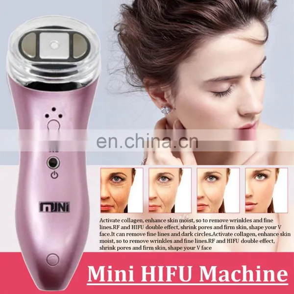 Mini HIFU Facial Machine RF Face Lifting LED Skin Rejuvenation Ultrasonic Device Effects Facial Skin Care Machine photo-2