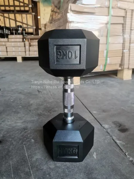 Coating DumbbellHexagonal Rubber DumbbellPU Coated Dumbbells photo-2