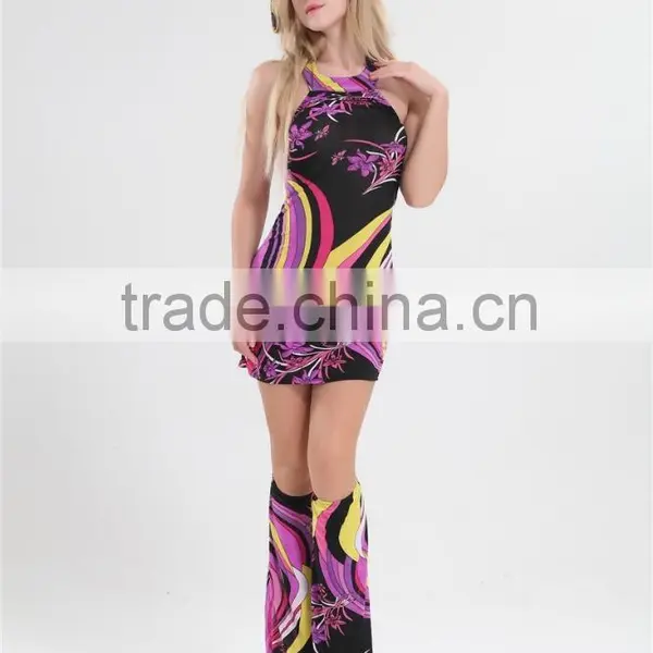 Walson Sexy Costume Flapper 60s 70s Hippier Costume Holloween Costume for Ladies photo-4