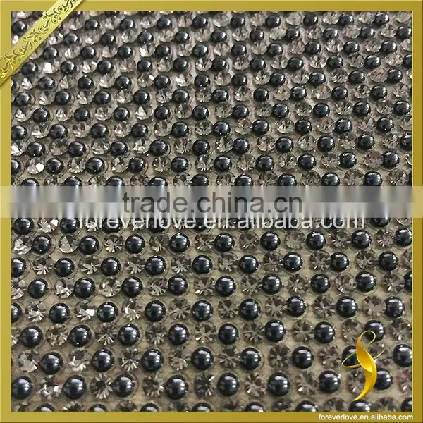 Wholesale Aluminum Sticker Rhienstone Sheet Shoes Accessories Hot Fix Rhinestone Mesh FRM-206 photo-3