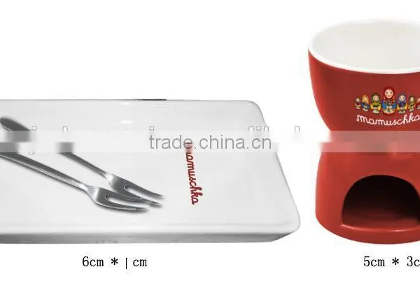 New Products Ceramic Chocolate Fondue Set, Mini Fondue Set photo-2