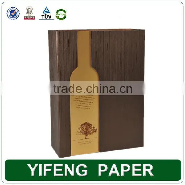 Custom Color Printing Fashionable Champagne Box Wine Carrier photo-4