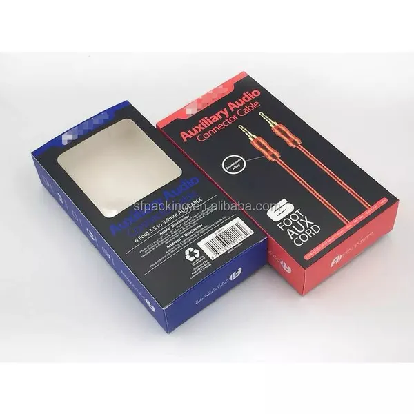 custom audio cable electronic packaging box