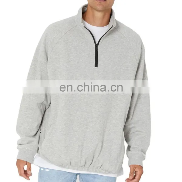 Custom Diamond Logo Heavy Weight Half Zip up Hoodie Rhinestone Skull Skeleton Print Hoodie Sweatshirt for Men