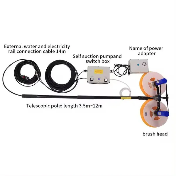 Automatic Solar Panel Cleaning Brush Clean Machine Power Roller Brush Solar Panel Cleaning For Photovoltaic Station photo-3