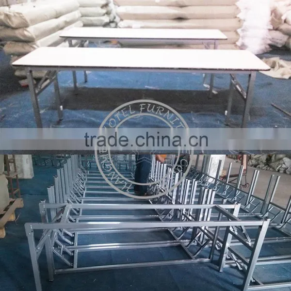 Wholesale Square Plywood Basswood Folding Dining Table For Hotel photo-2