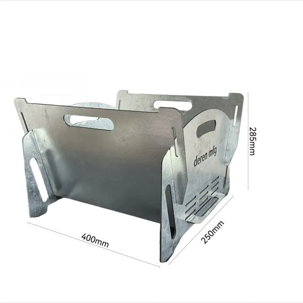Portable Charcoal Camping Stove & BBQ Grill | Steel Charcoal Fire Pit & Fire Place