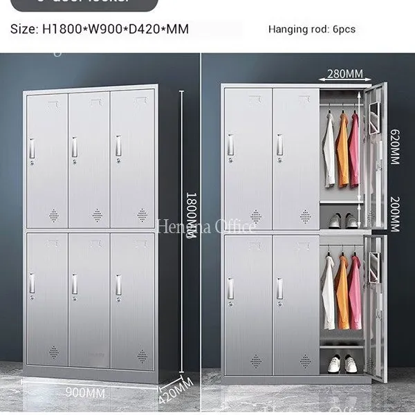 Changing Room Steel Locker | Modern Silver Finish & Padlock Hasp Optional | Fitness Club & Sauna - Verified Factory photo-4