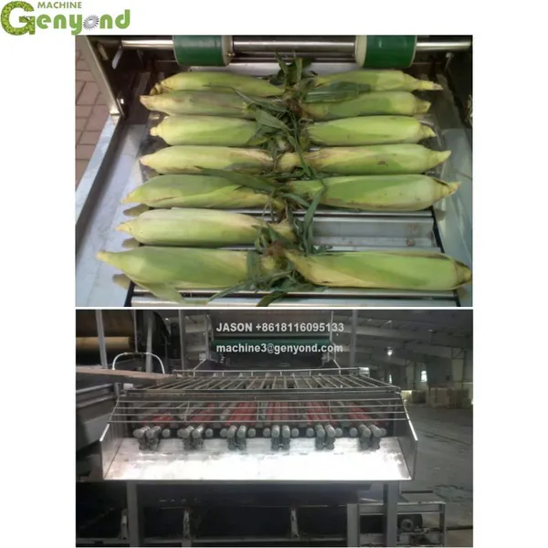 Automatic Sweet Corn Skin Removing Machine Green Corn Husker 10000pcs per Hour photo-3