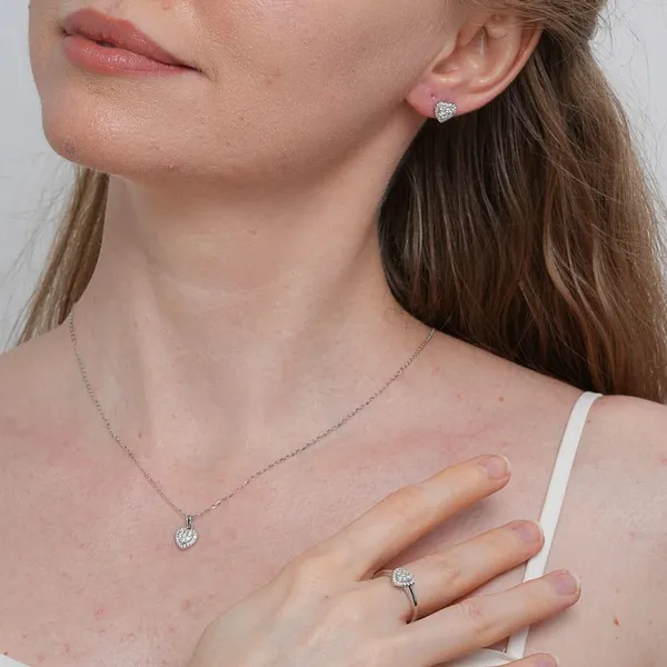 Shining Star Jewelry High Quality 4 Pcs Set Heart Shaped Girls Jewelry Set