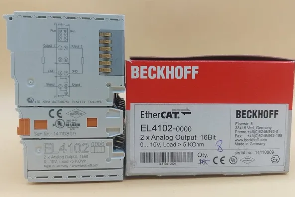 Beckhoff EL4102 EtherCAT Analog Output Terminal 2-Channel Voltage Output Module ±10V 16-Bit Industrial Automation I/O photo-5